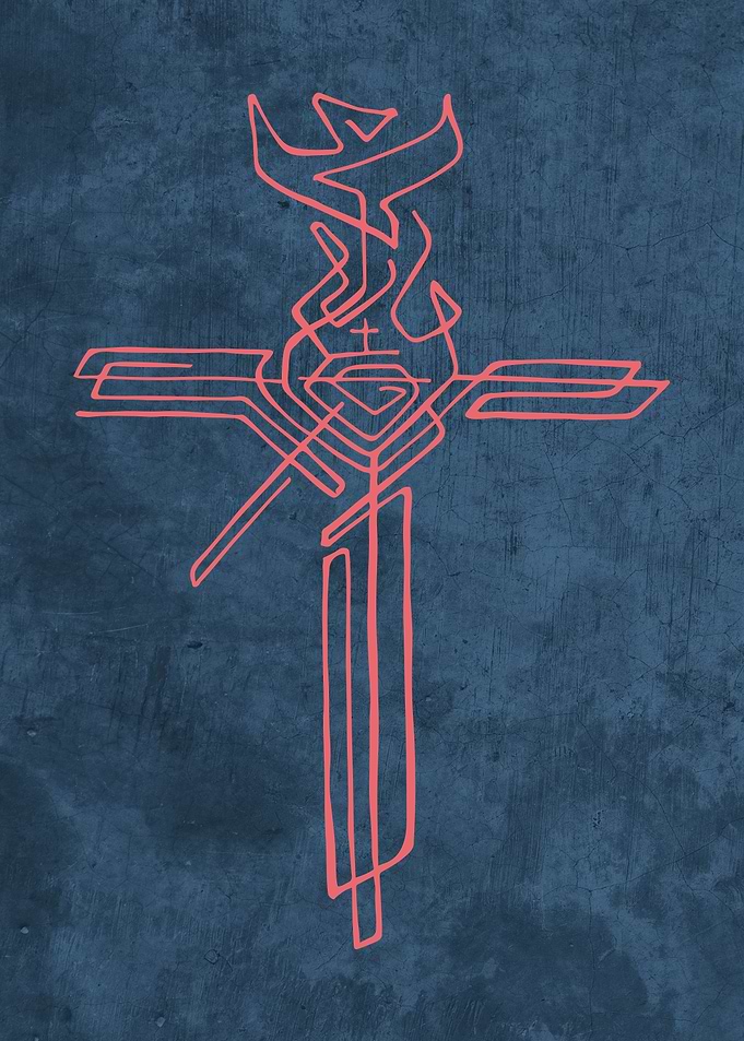 Hand drawn vector illustration or drawing of a religiou ...
