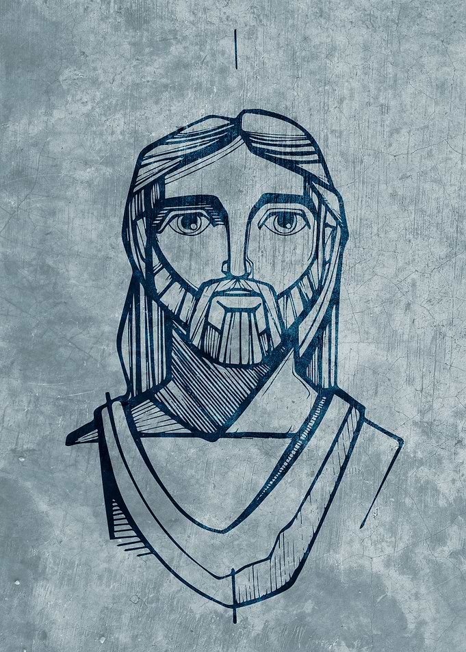 Hand drawn illustration or drawing of Jesus Christ Face ...