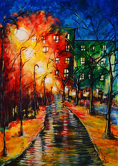flaming night