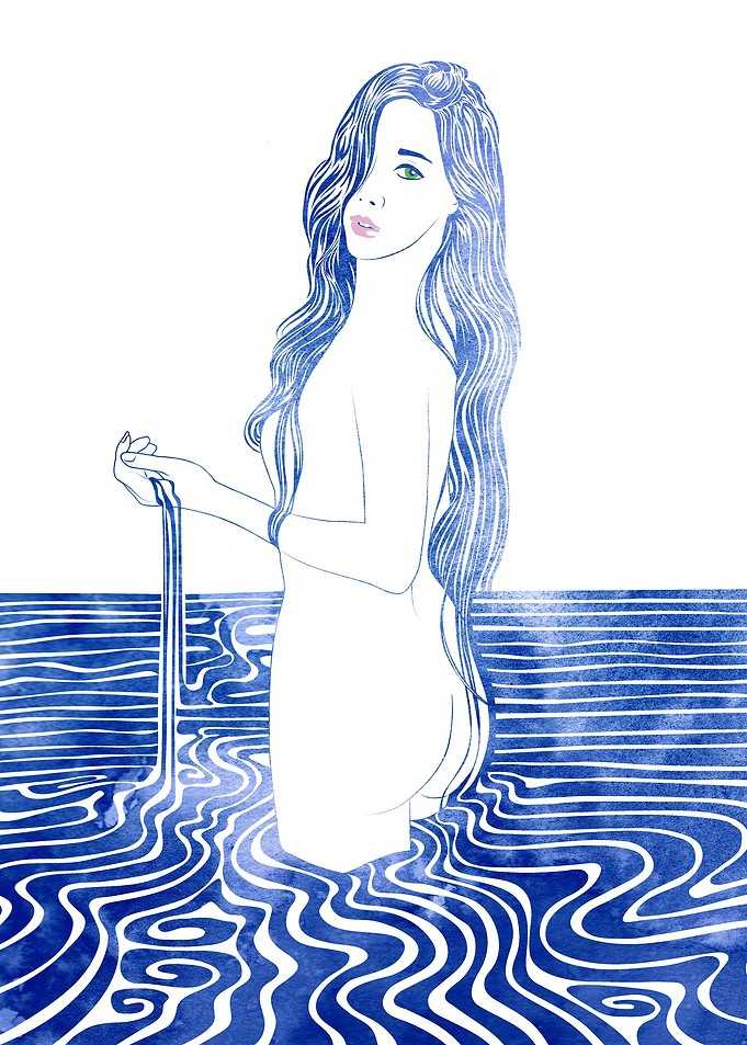 Water Nymph 63 — A sea nymph created with hand painted ...