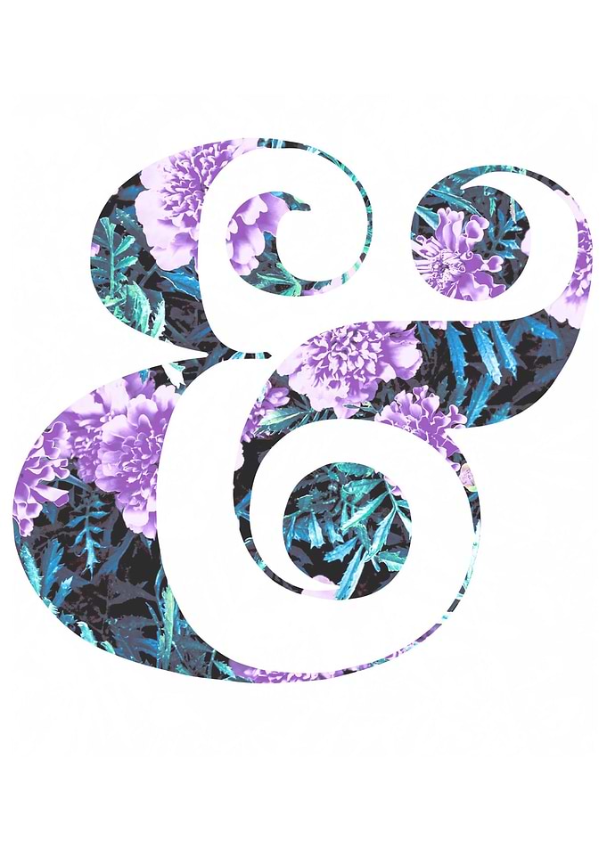 Floral Ampersand by Lisa Guen Design