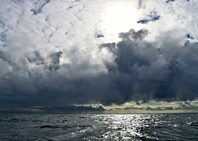 Incoming storm off the coast of the Cliffs of Mohor, Ir ...