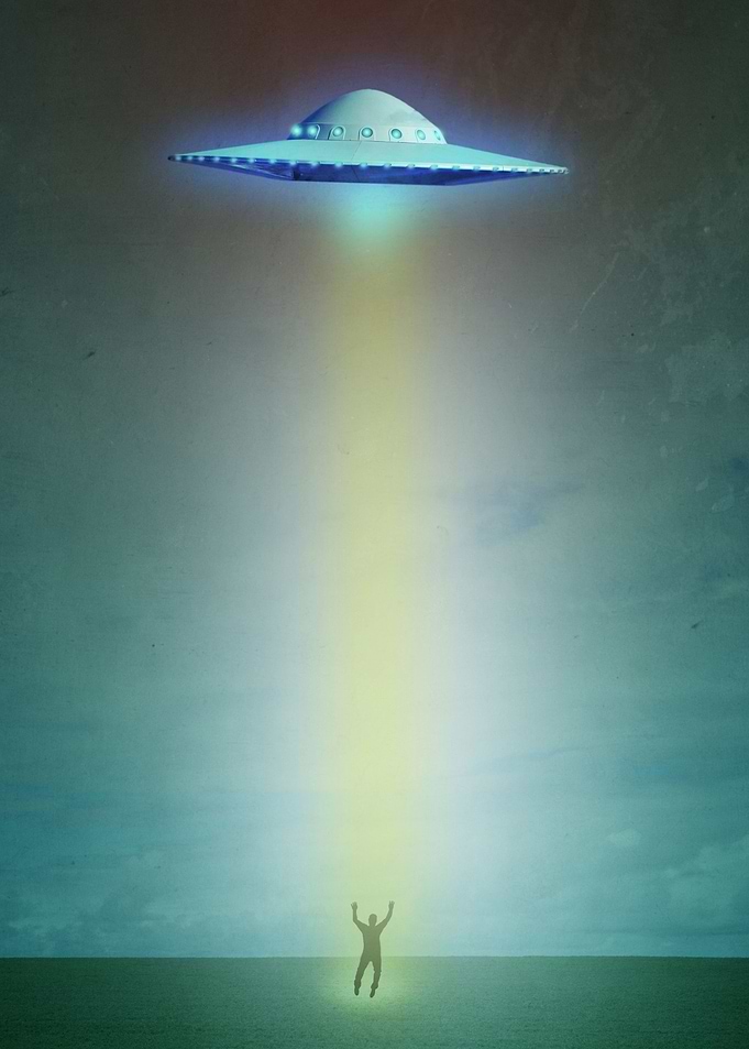 Alien Abduction by Edward M. Fielding features an alien ...