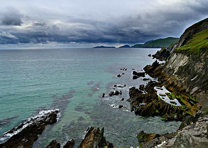 The cliffs off the northern coast of Ireland.