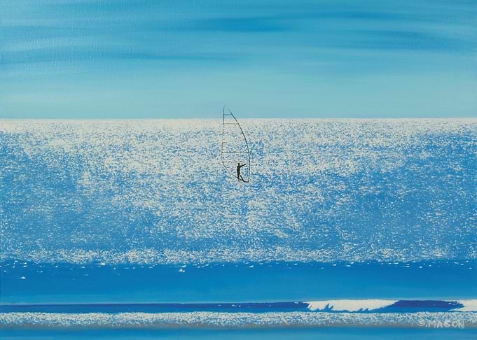 surfing on diamonds.A days surfing on shimmering blue s ...