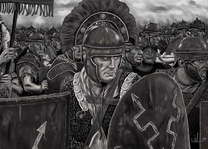 Roman army charging in to battle!