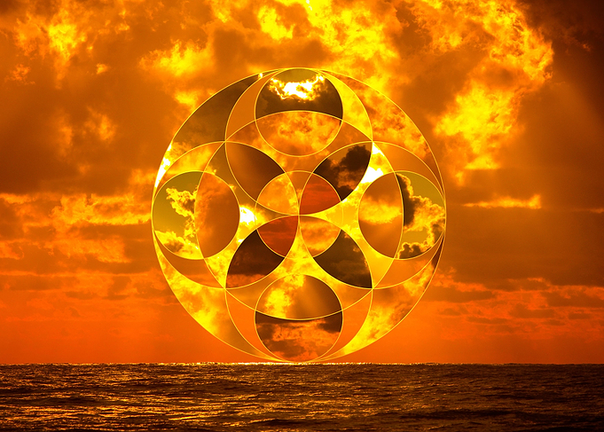 sacred geometry sunset