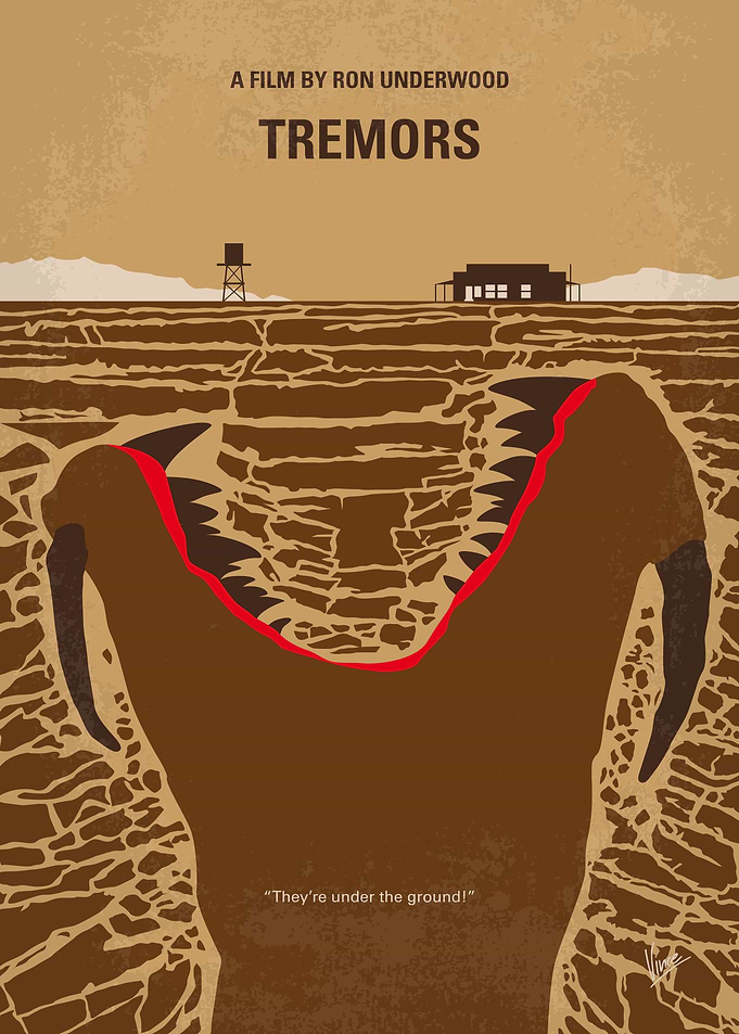 No688 My Tremors minimal movie poster Natives of a sma ...