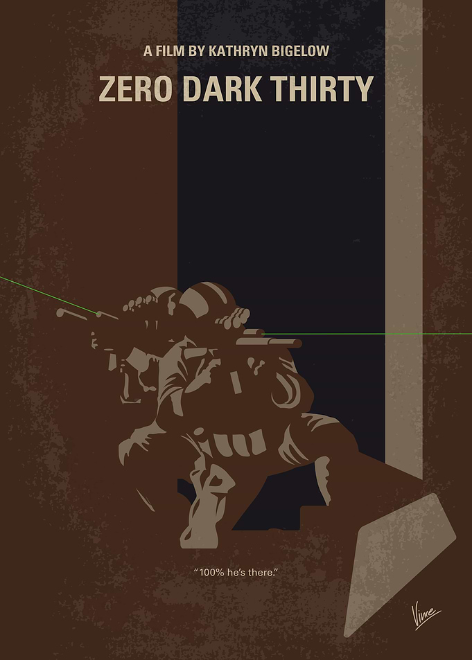 No692 My Zero Dark Thirty minimal movie poster A chron ...