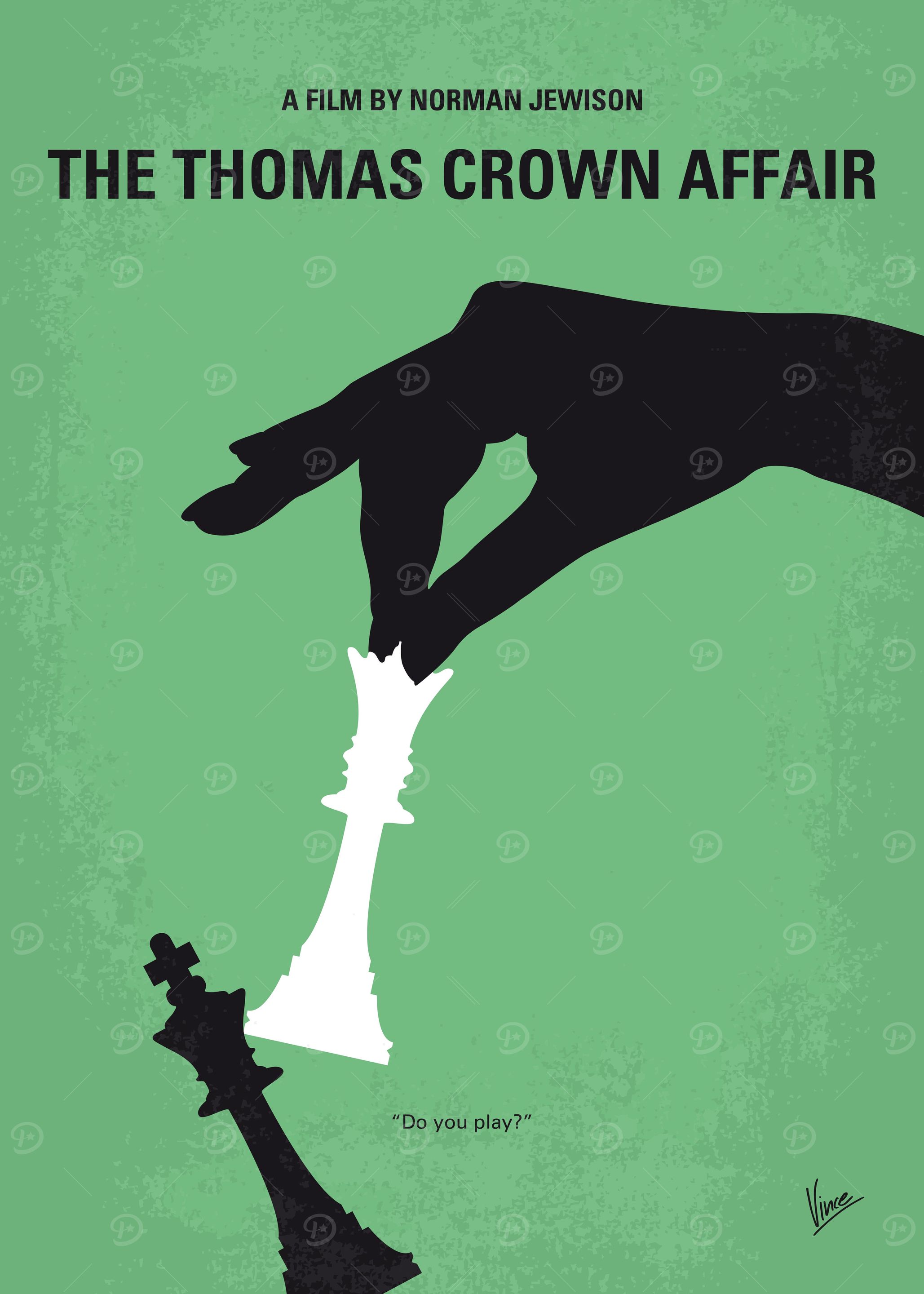 No689 My The Thomas Crown Affair minimal movie poster ...