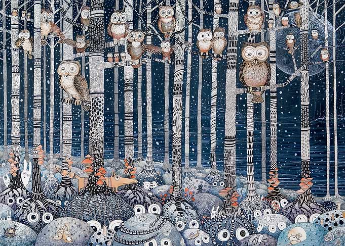 First snow in the Forest. Happy Holidays!