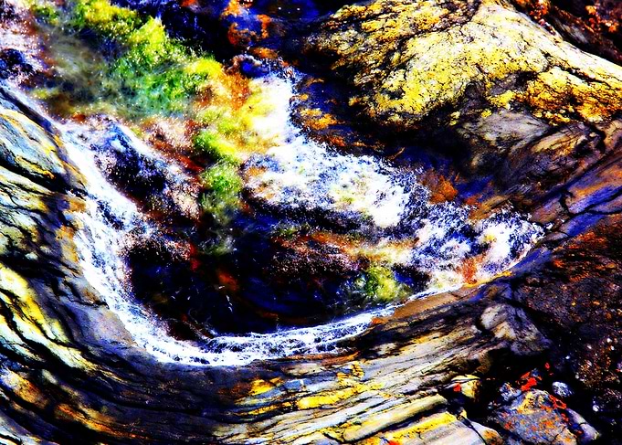 Waves crashing on the shores of a distant alien planet. ...