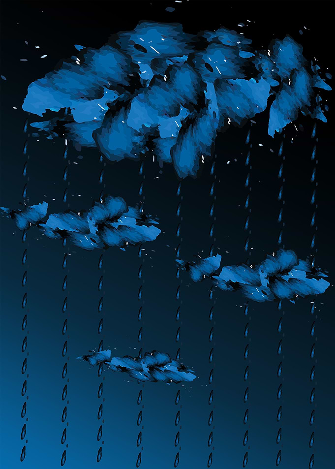 water color rain drops clo