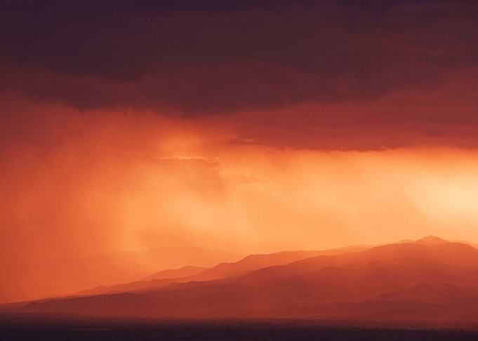 a wonderful sunset in Pamukkale, Turkey.