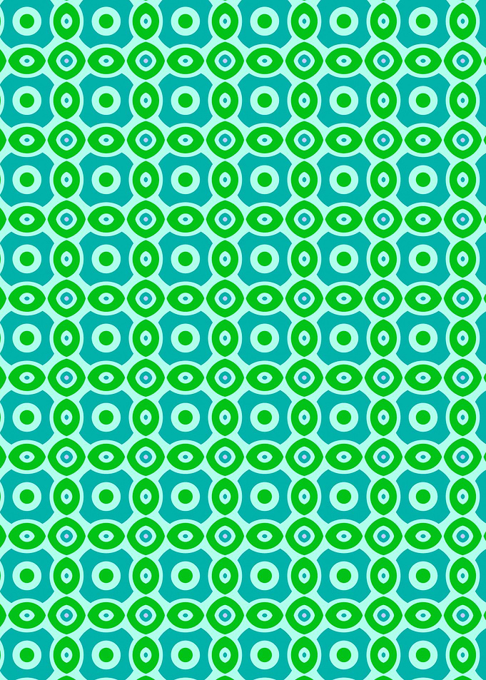 green and blue geometric pattern