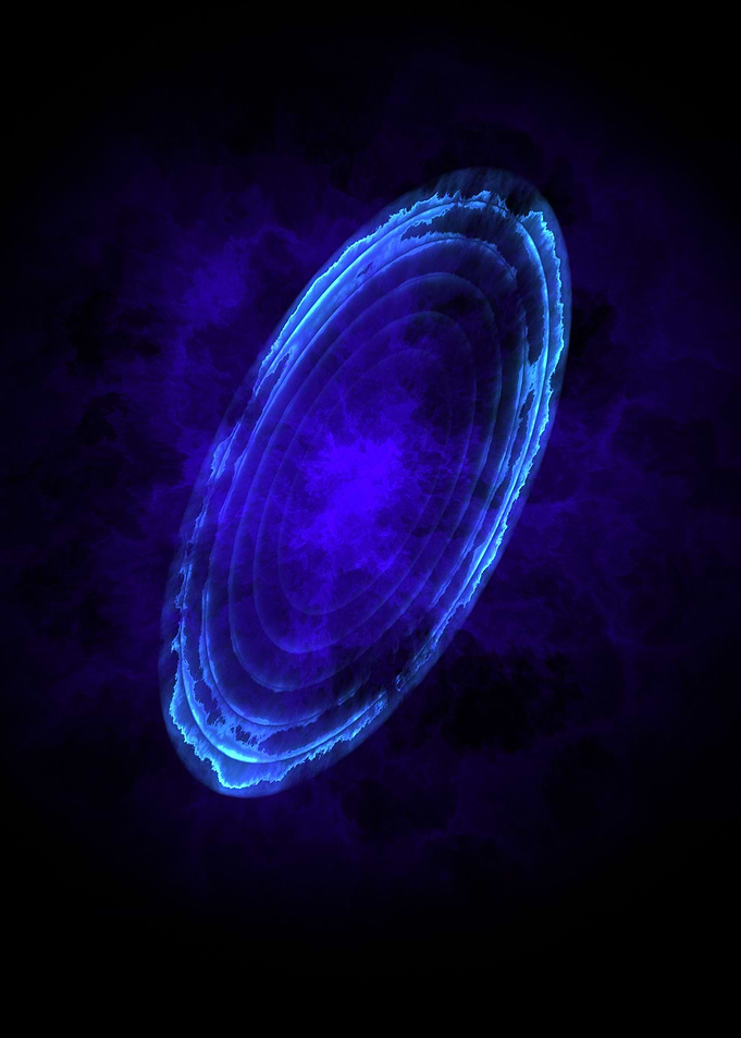blue and purple space abstract