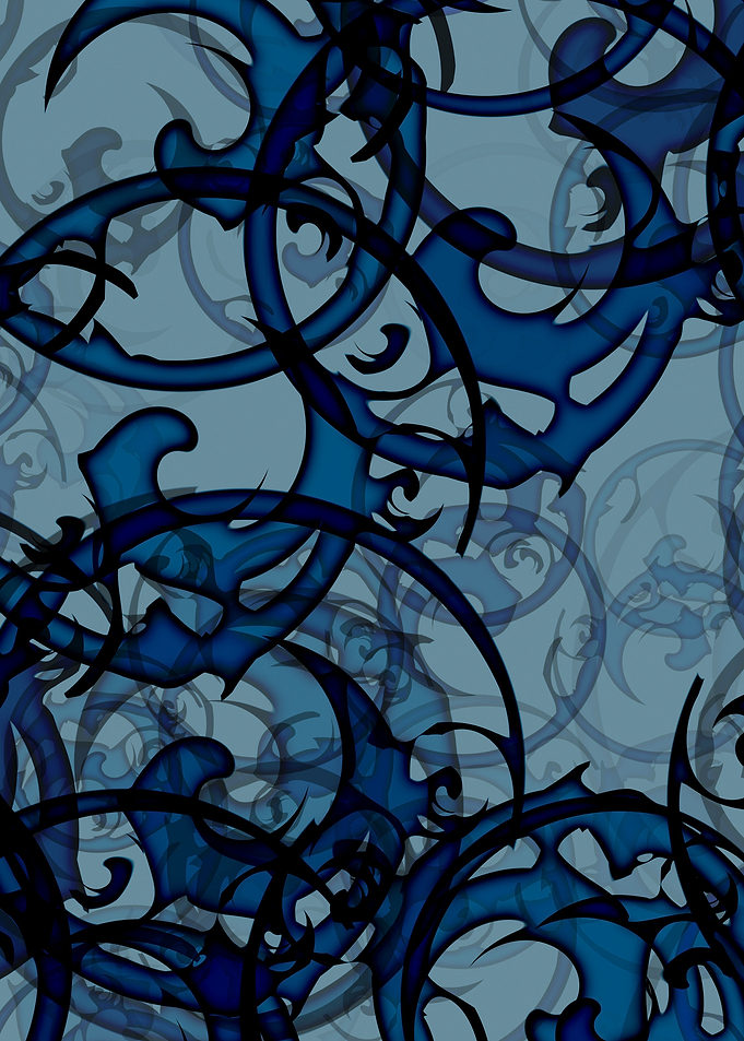 black and blue geometric abstract