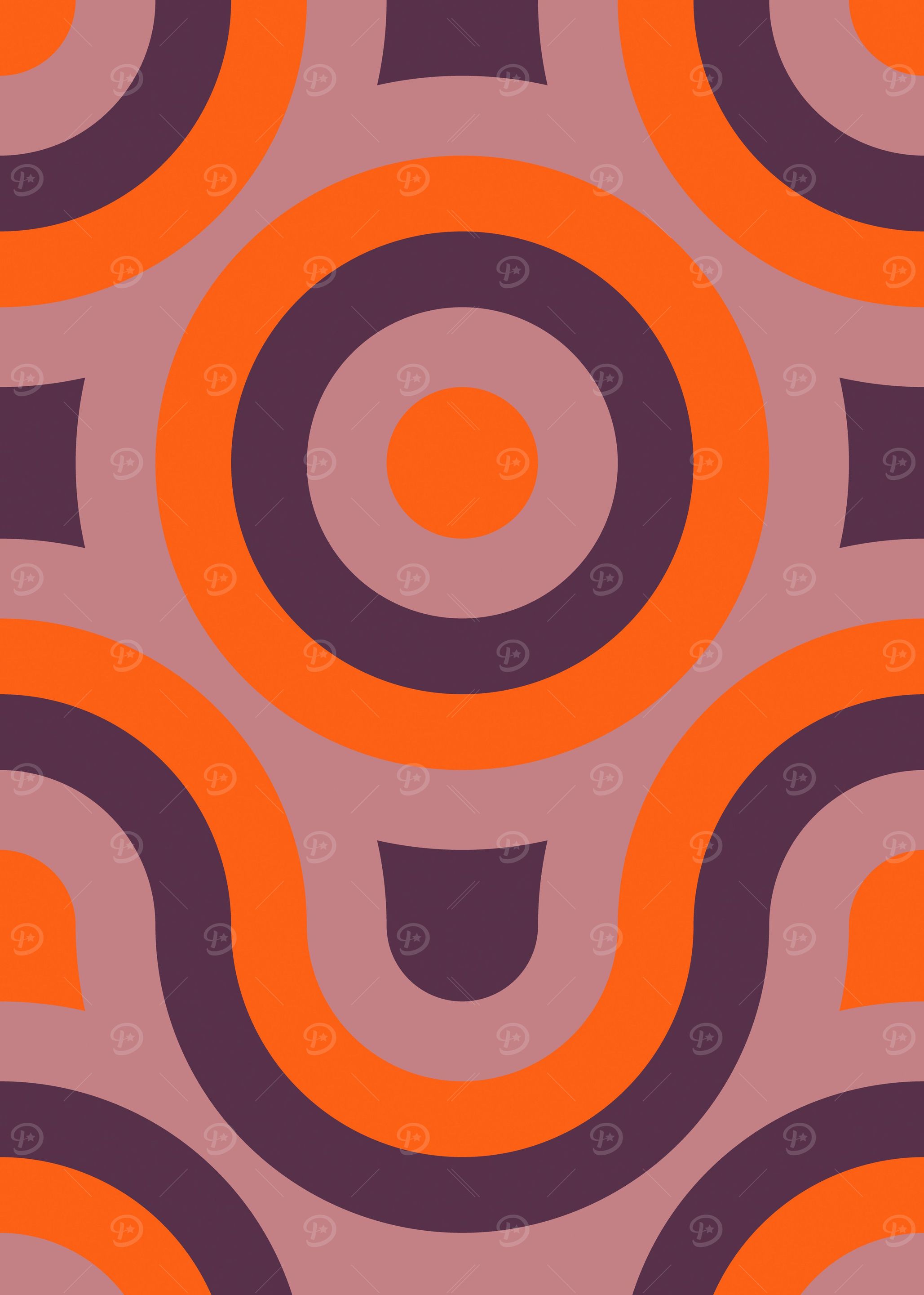 purple and orange geometric abstract
