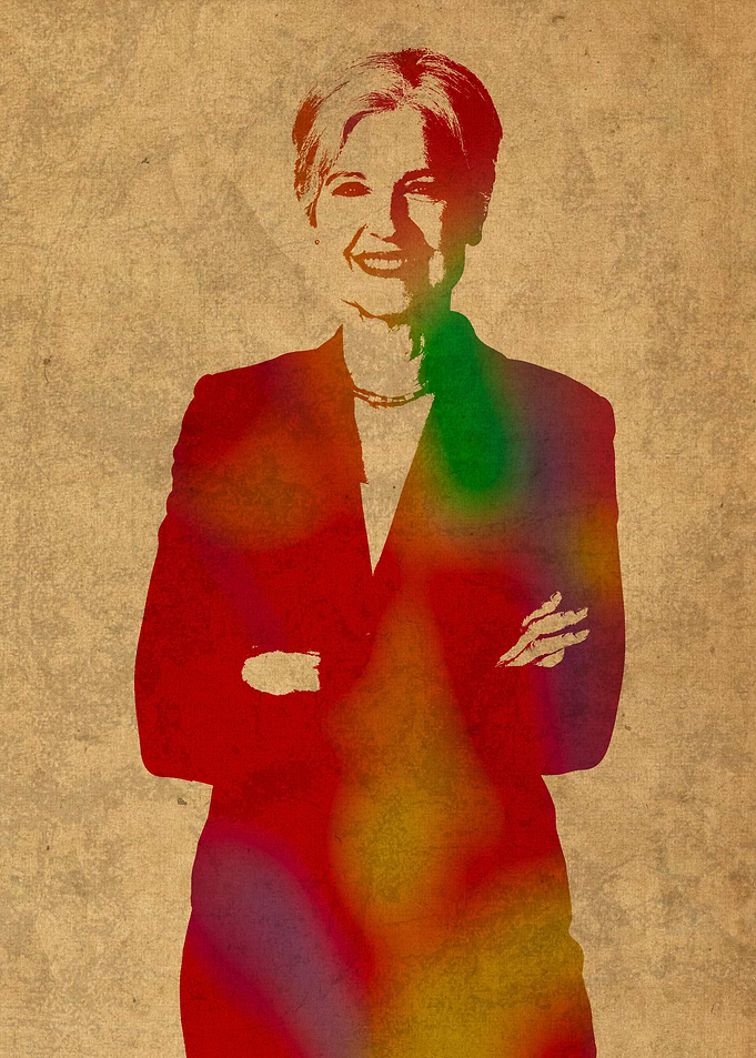 Jill Stein Watercolor Portrait