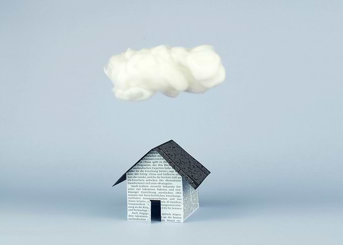 A cloud over the house