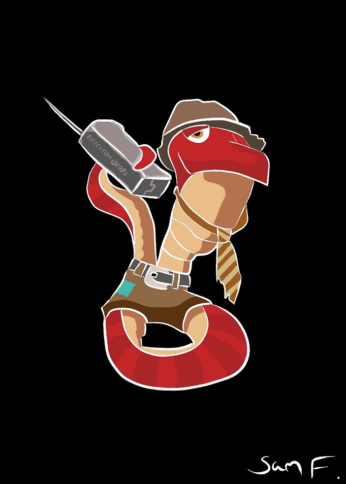 Trowzer from the game Yooka Laylee