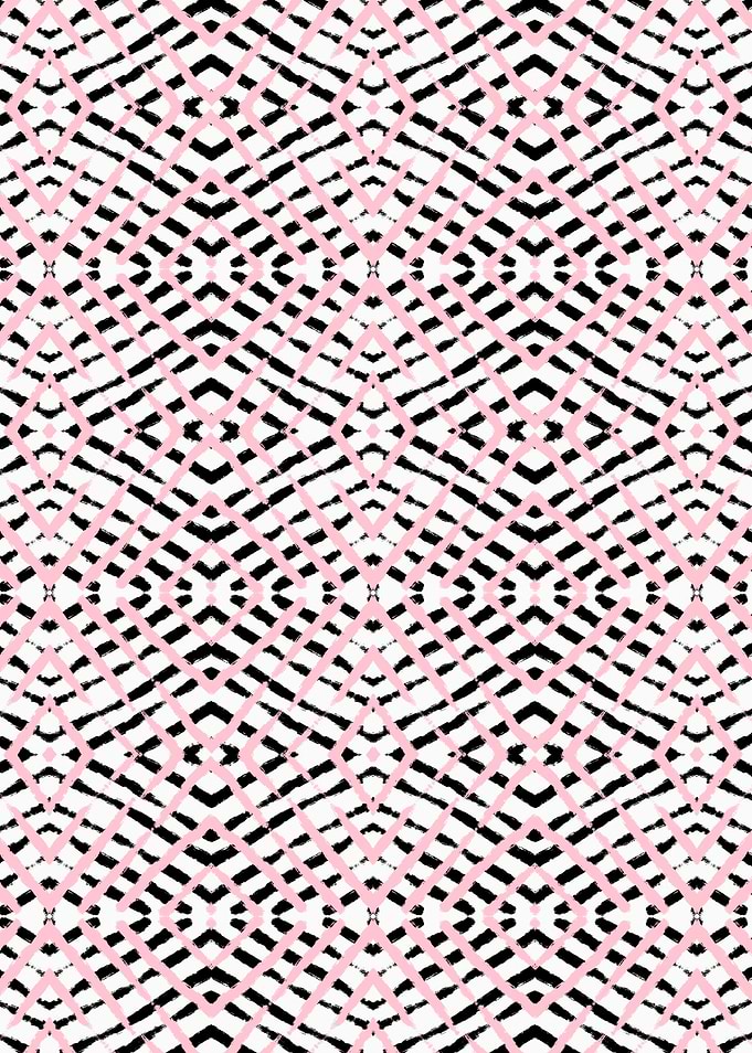 Pink and Black Bohemian Tribal Pattern by Lisa Guen Des ...