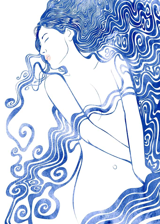 Water Nymph 66— A mythological sea nymph created by art ...
