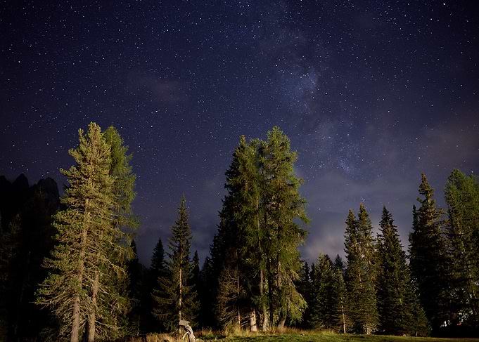 Milky Way over Antorno Lake