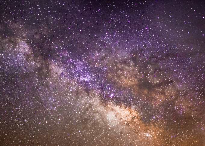 A beautiful photograph of our Milky Way Galaxy at night ...