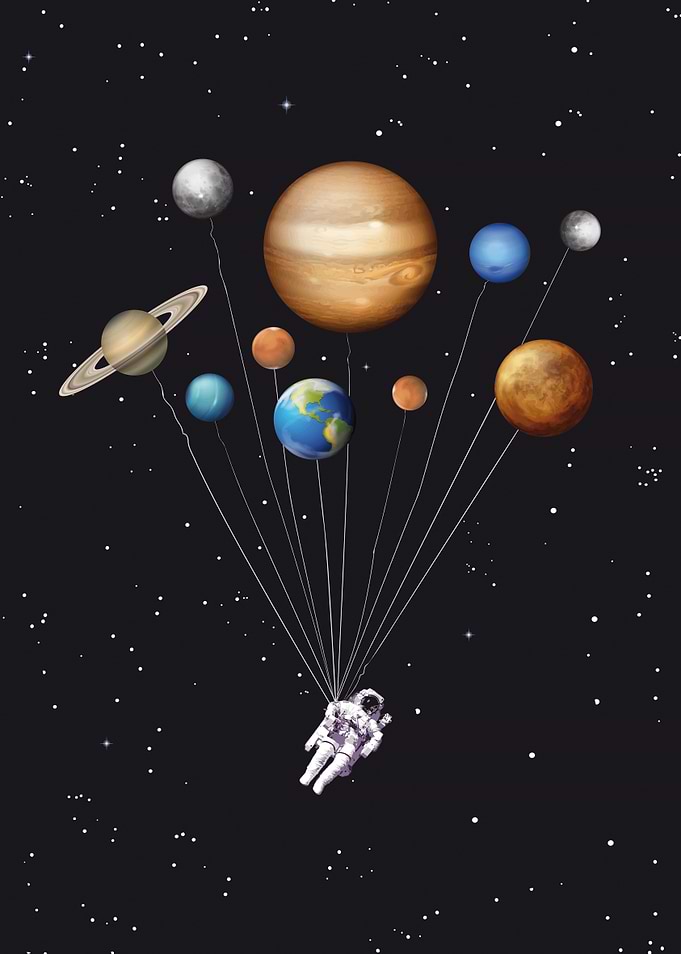 Funny astronaut airballons.