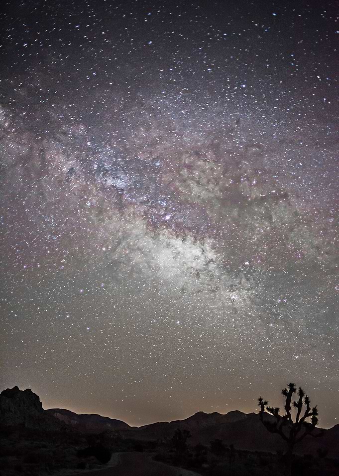 A nighttime photograph of the Milky Way Galaxy, shot fr ...