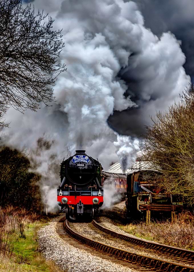 The Flying Scotsman leaving Grosmont