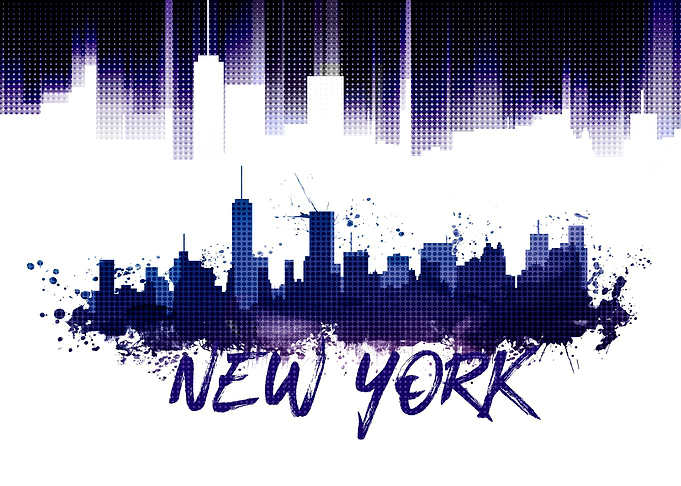 Graphic Art NYC Skyline