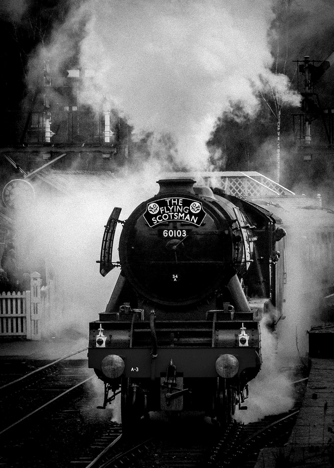 The Flying Scotsman leaving Grosmont station