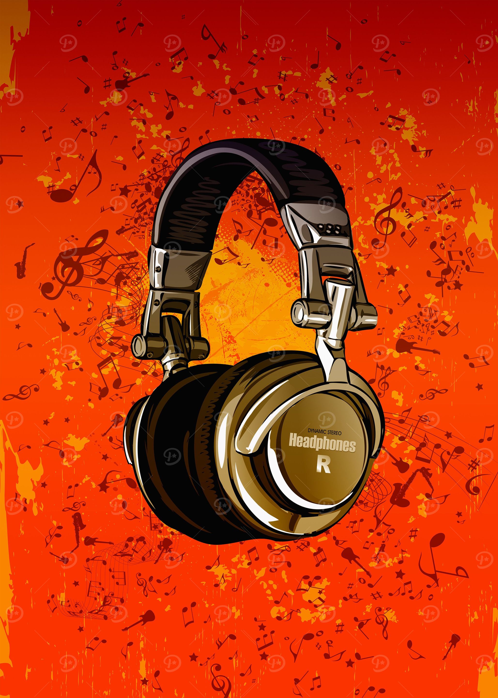 Headphones Grunge