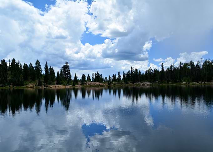 The end of the earth surrounded by the reflection of mo ...