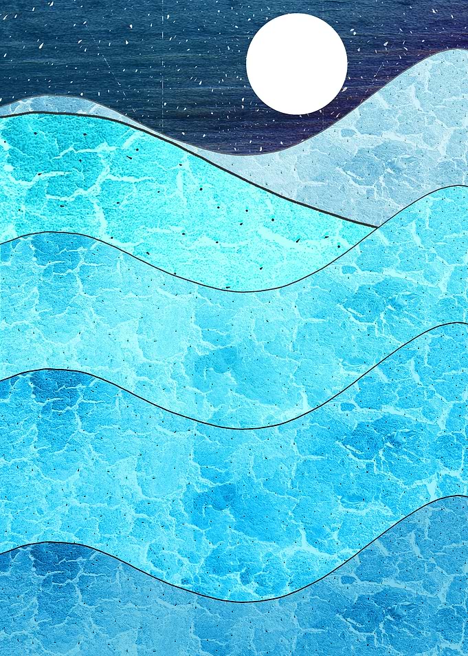 Ice Blue Waves