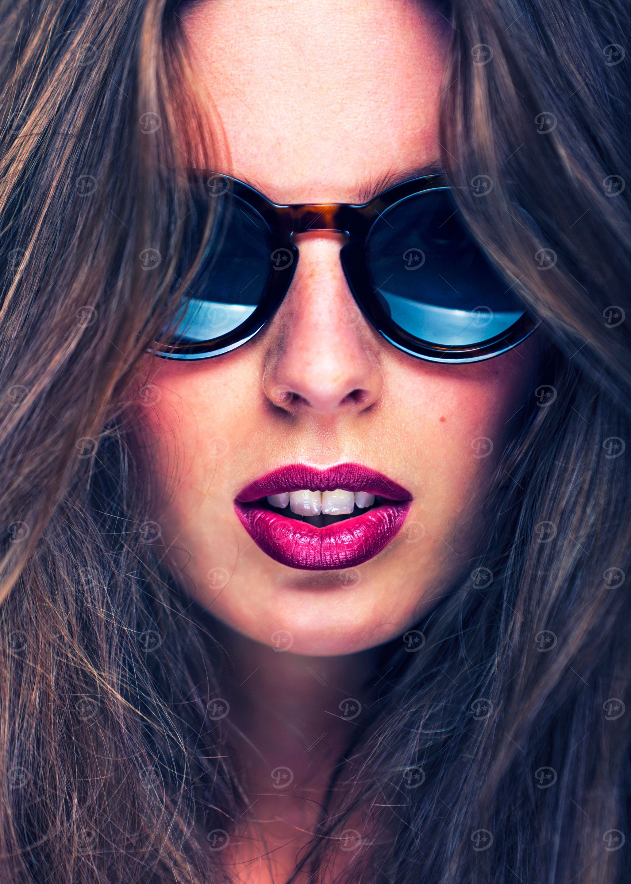 Fashion portrait of young and stylish woman