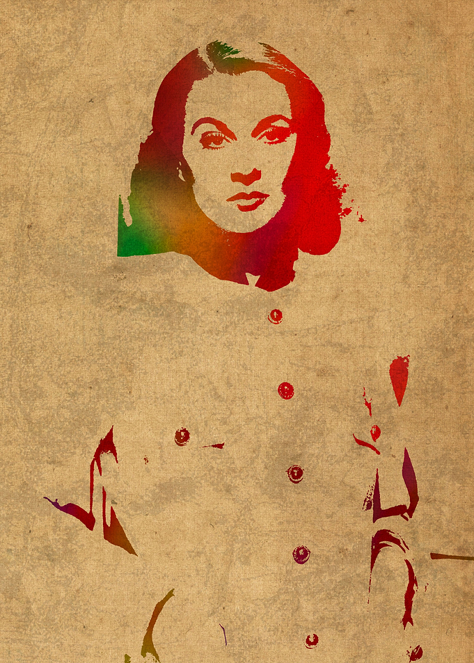 Vivien Leigh Watercolor Portrait