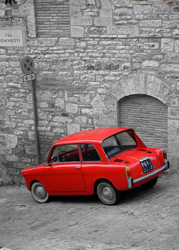 Fearless parking (an Italian vintage Innocenti Bianchin ...