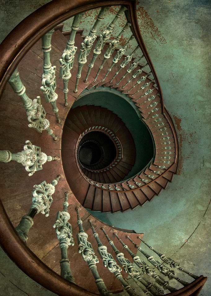 Old ornamented staircase