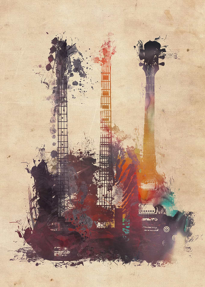 3 guitars