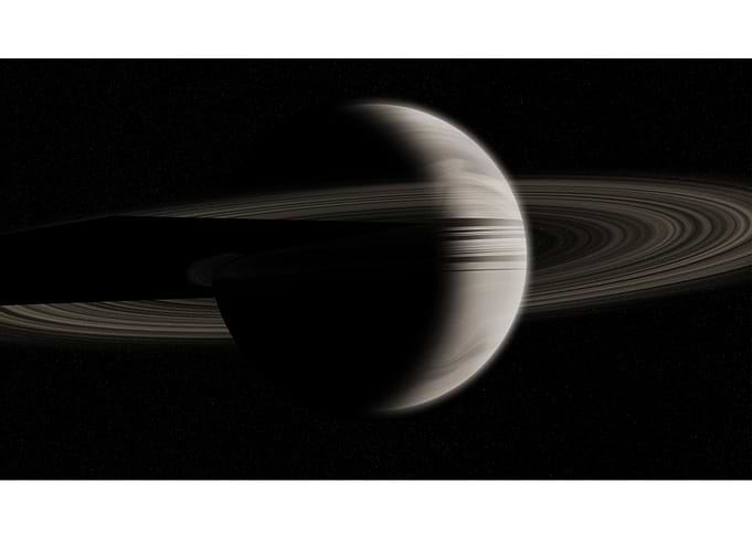 ringed planet created from scratch, using various tools ...