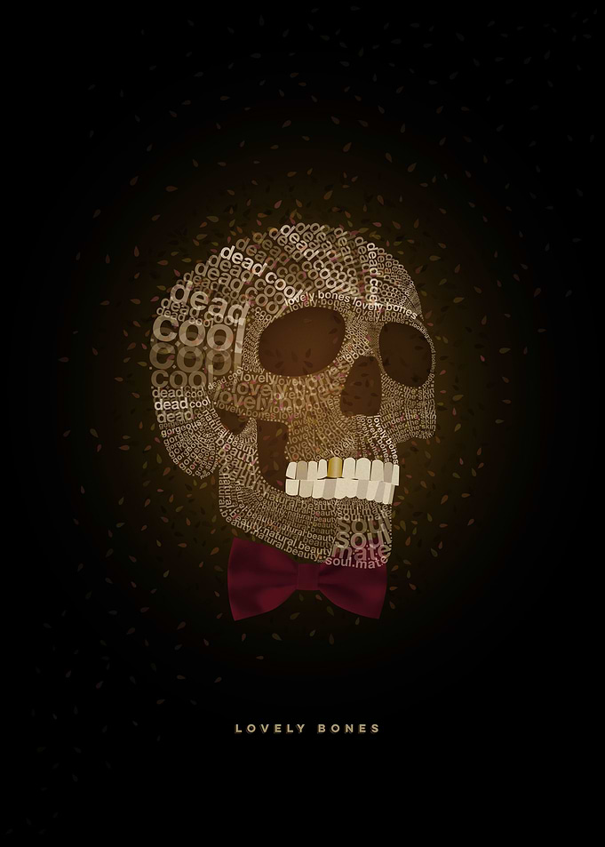 Typographic skull illustration in the Wild about Words ...
