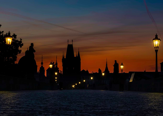 Sunrise over Charles Bridge