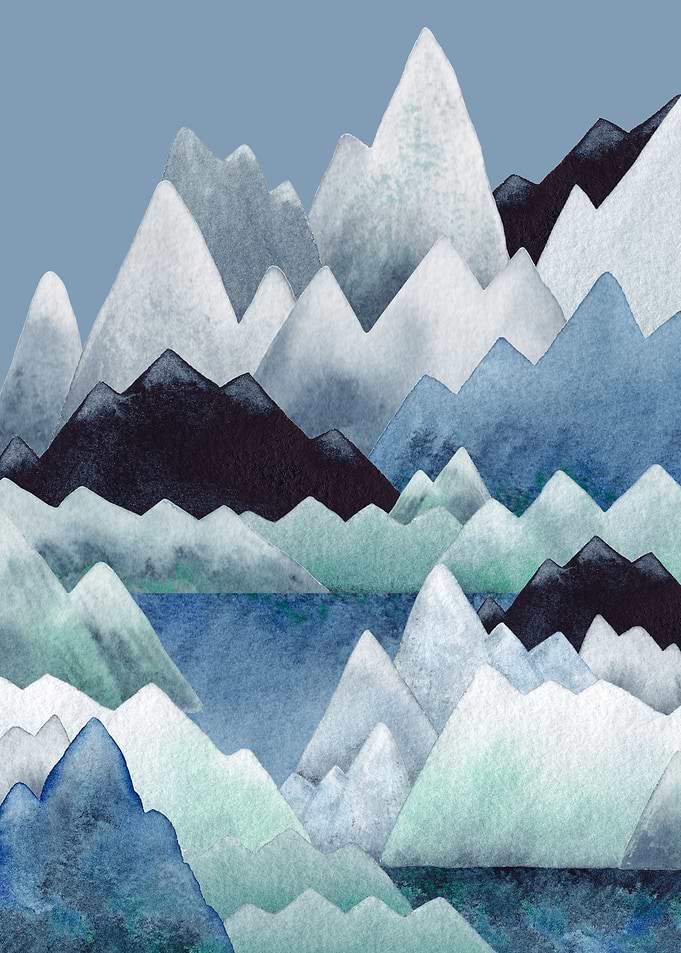 Watercolor Mountains
