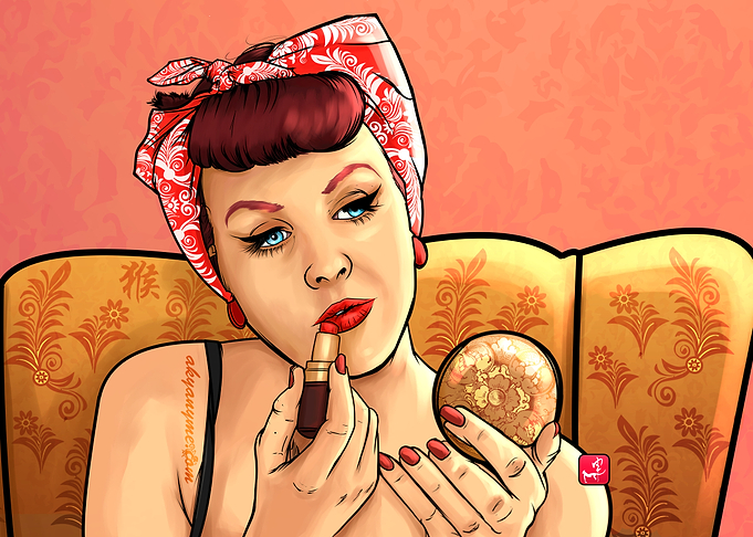 Part of my special collection of girls. Lipstick vintag ...
