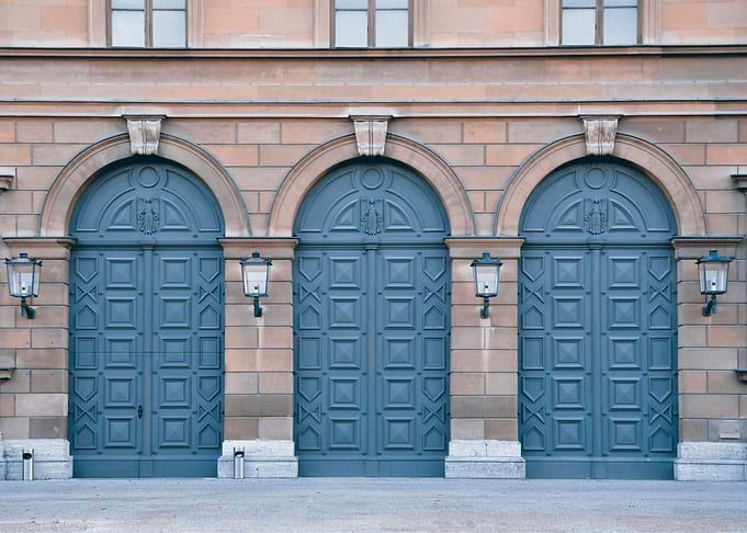 Doors on the wall. Munich. Germany.