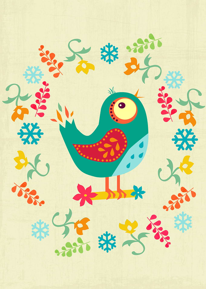 A lovely and colorful bird design :)