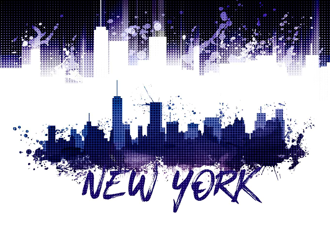 Graphic Art NYC Skyline